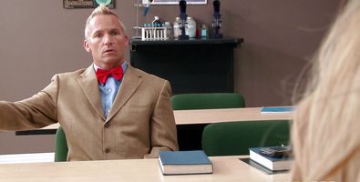 Great looking Corinna Blake drools and gags on an hard dick