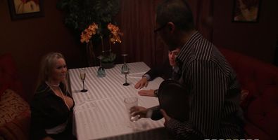 Dissolute Abbey Brooks competes at who can take more love rocket