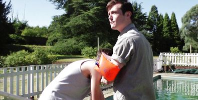 Naughty blonde Mira Sunset with big natural tits 's round tooshie makes this stud wanna fuck it